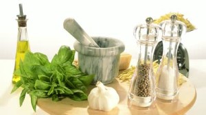 stock-footage-italian-food-pasta-and-pesto